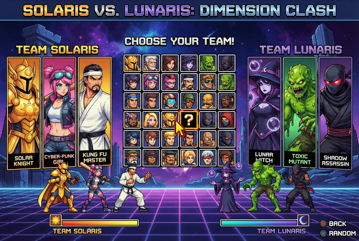 Character select UI