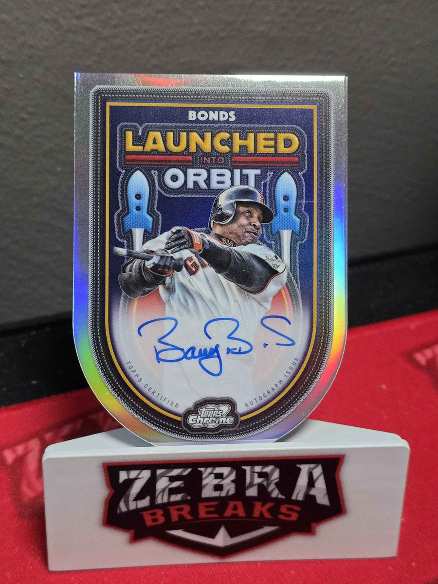 RefBrandonTolle's tweet image. 🚀 MASSIVE HIT 🚀 From Friday Night's Zebra Breaks, a Barry Bonds “Launched Into Orbit” ON-CARD AUTO from 2025 @Topps  Cosmic Chrome. Iconic player, elite insert, cosmic-level demand!
#ToppsCosmicChrome #BarryBonds #TheHobby 
@midwestboxbreak @sports_district @RbiCru7
