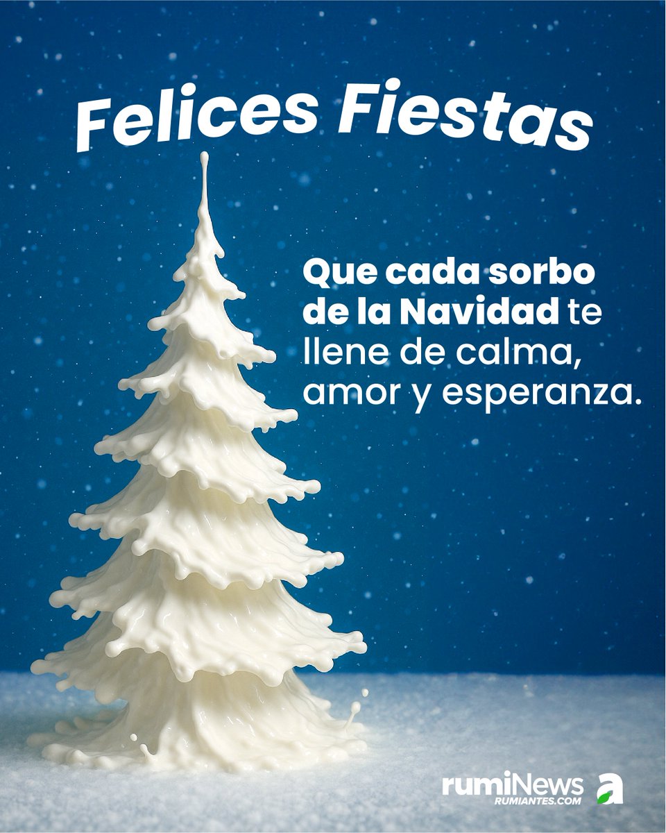 Desde Ruminews queremos desearles unas muy felices fiestas. La Navidad también es tiempo de unión, de valorar el trabajo diario en el campo y de mirar al futuro con esperanza.

¡Feliz Navidad y un próspero año nuevo para toda la comunidad ganadera y veterinaria! 🎄✨