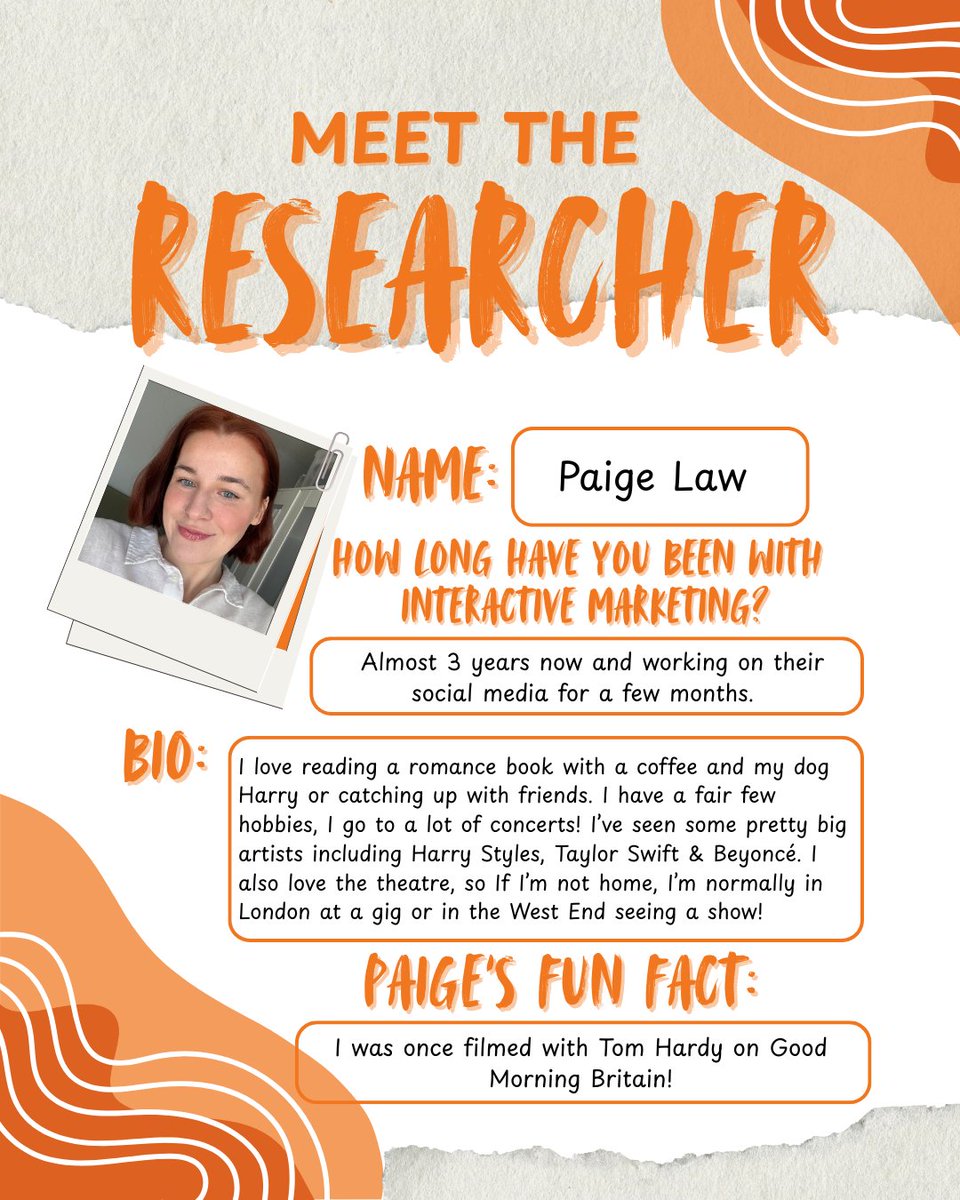 IM_Socials's tweet image. MEET THE RESEARCHER👋🏻 Say hi to one of our researchers (&amp;amp; social media assistant), Paige! ✨