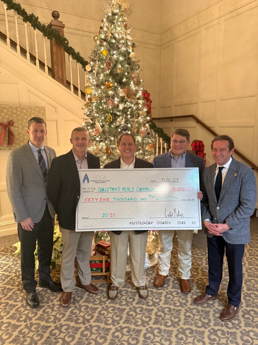 VOGAEnergy's tweet image. A record $55,000 was provided by VOGA member companies and supporters for the 2025 Christmas Meals Program.  Delegates Israel O'Quinn and Mitchell Cornett, and Senator Todd Pillion were present for the announcement.  More than 1,000 hot food boxes will be distributed 12/22.