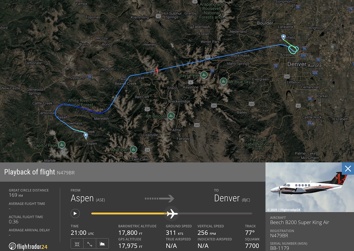 flightradar24's tweet image. Over the weekend, the Garmin Emergency Autoland system was activated for the first time in a real emergency scenario. The aircraft landed safely in Denver and all onboard are safe. flightradar24.com/blog/aviation-…
