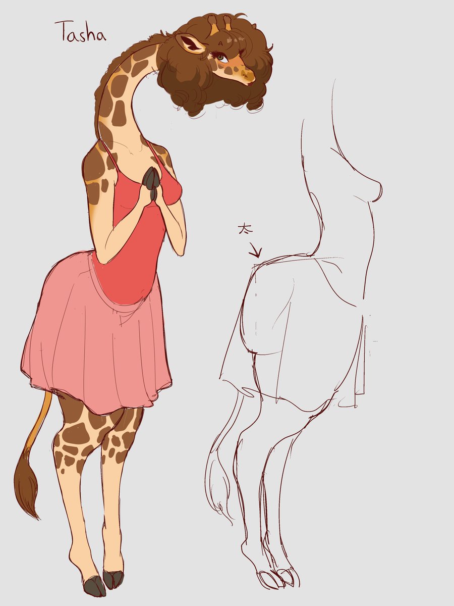 icandoodle's tweet image. drawing tall characters is hard do you see how much i had to arch her back and bend her neck to fit her in frame