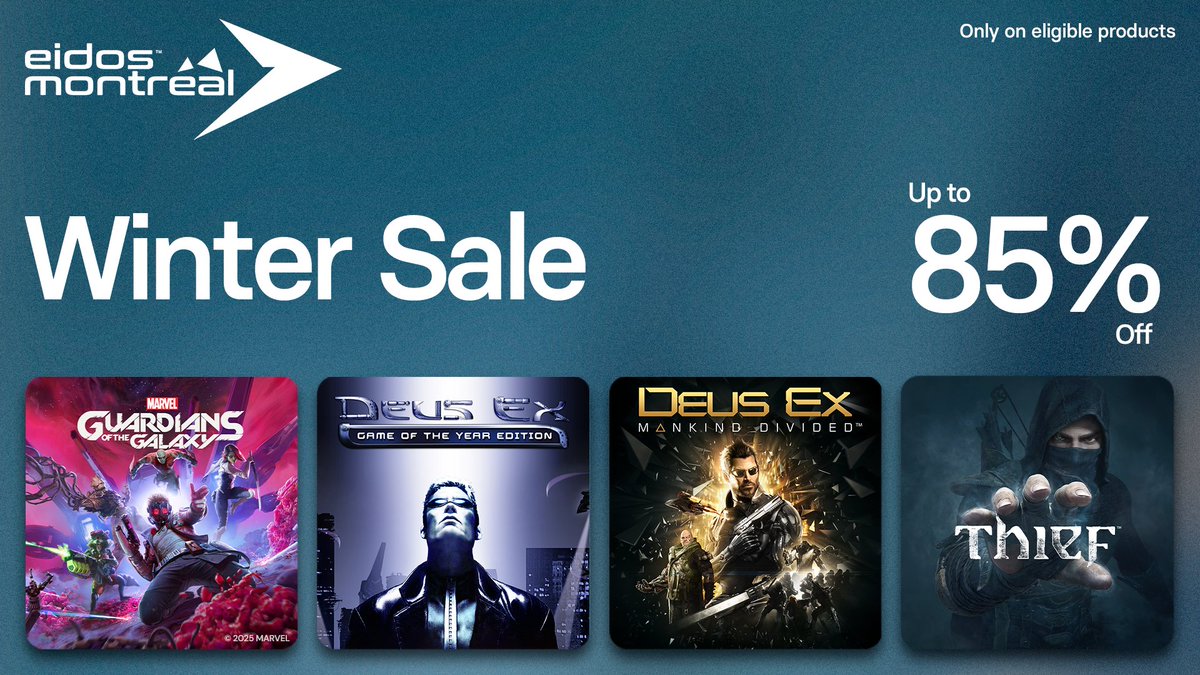 Looking for your next story-driven, immersive adventure? Our games are on sale on PlayStation, Xbox and PC stores🎁

Steam: eidos.to/steamwintersal…
GOG: eidos.to/gogwintersale2…