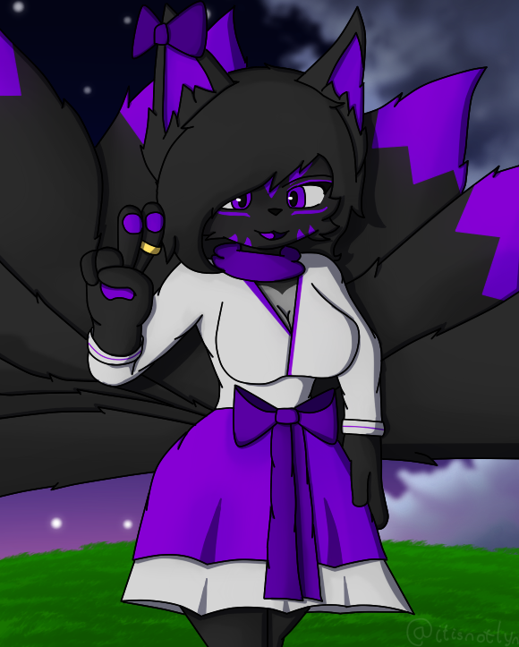 Been a while since I did draw my kitsune :3