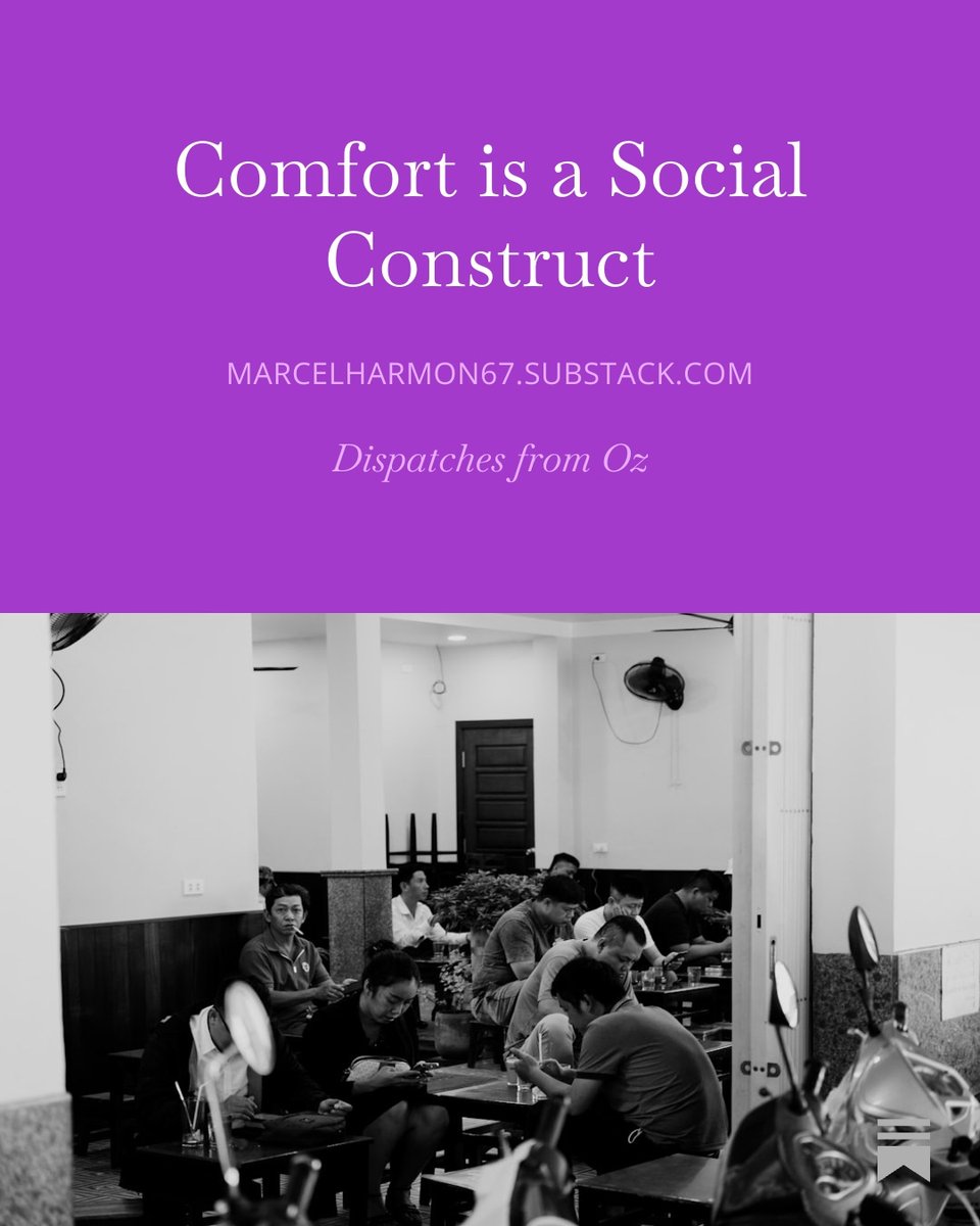 Inequities in comfort &amp; other quality of life indicators, from satisfaction to belonging, &amp; rates of discomfort in general, will continue to be far too common in our built environments until the AEC Industry does a better job of accounting for the social.

marcelharmon67.substack.com/p/comfort-is-a…