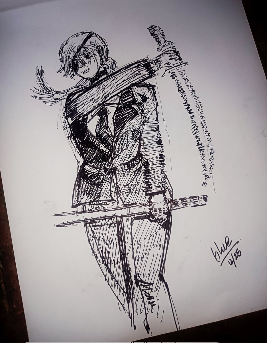 blue_S_B's tweet image. Quick Quanxi doodle ✍️
Excited to see her in the assasin arc anime 

#chainsawman