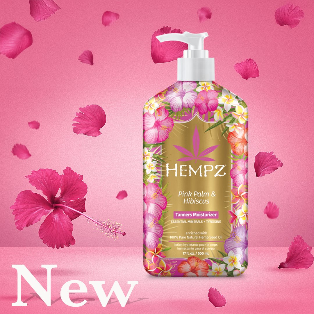 FSTanning's tweet image. NEW Hempz Pink Palm &amp;amp; Hibiscus is HERE! 💖🌴

Keep skin soft, hydrated, and your tan flawless with this daily tanning moisturizer infused with 100% Pure Natural Hemp Seed Oil! 

Now Available for Preorder, call your Rep TODAY!