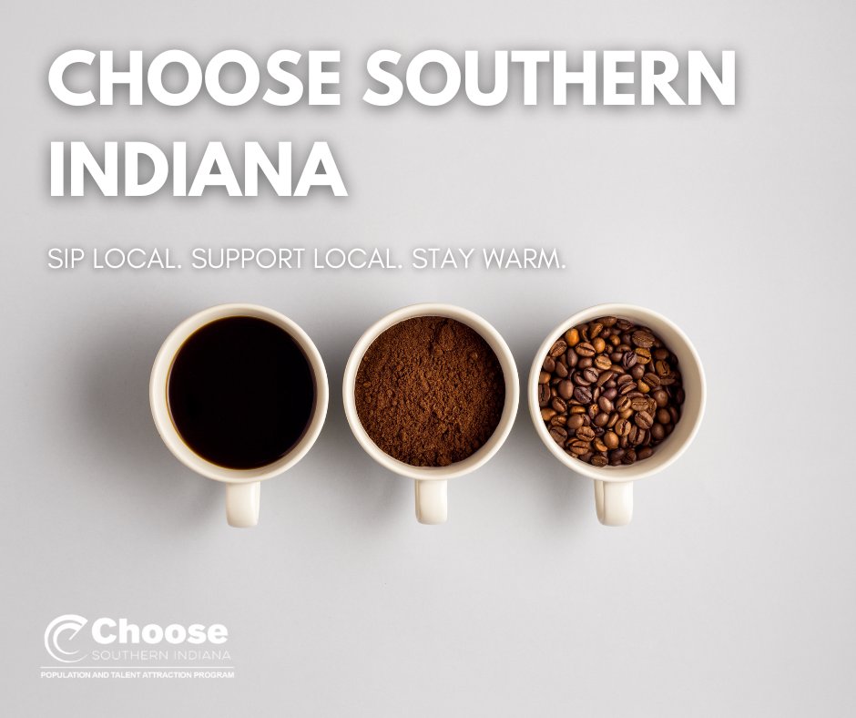 ChooseSoIN's tweet image. When the cold sets in, there’s no better way to stay cozy than slipping into one of Southern Indiana’s charming local cafés. Tag your favorite southern Indiana coffee shop! #ShopLocal #ChooseSouthernIndiana