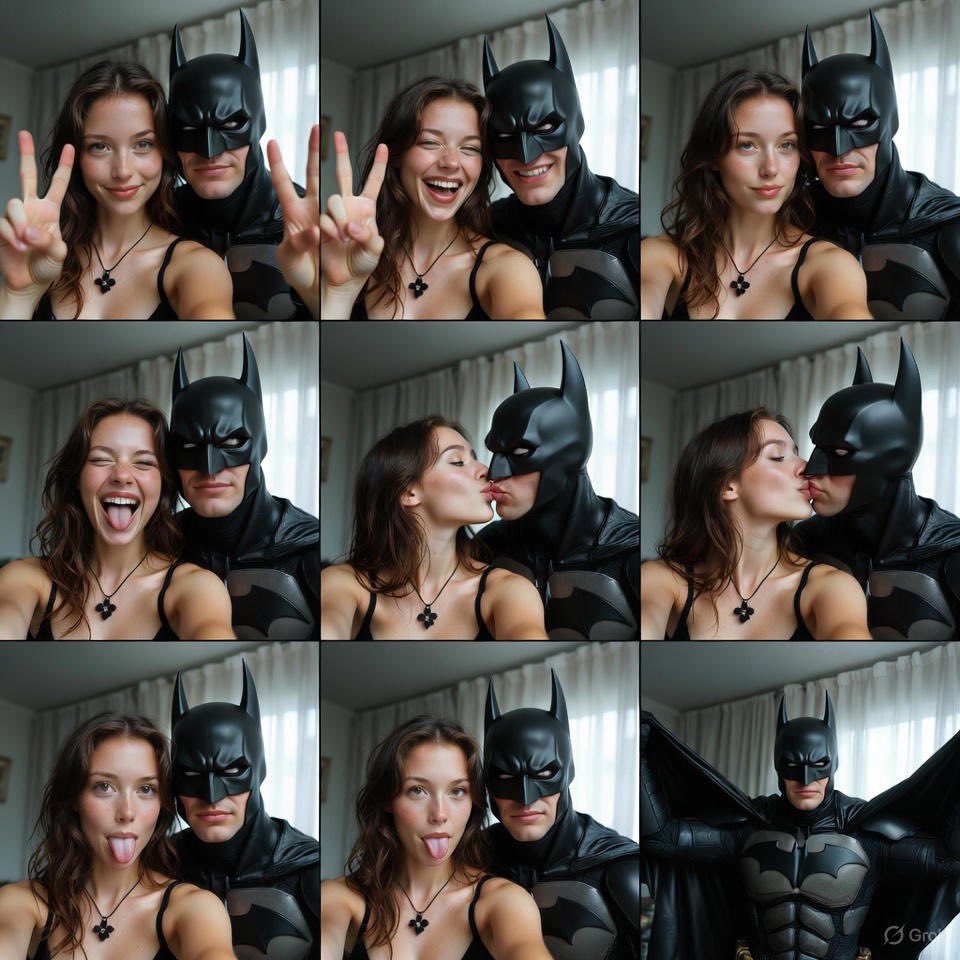 Candid Moments with Batman: A 90s Selfie Story