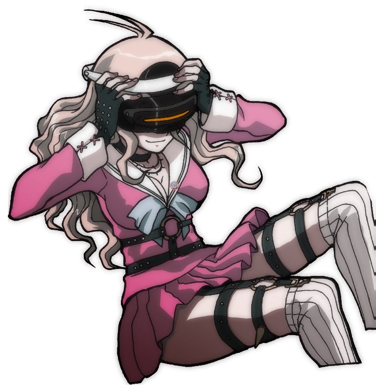 LoganoPiano's tweet image. Blessing your timeline with Miu Iruma in the closing argument art style