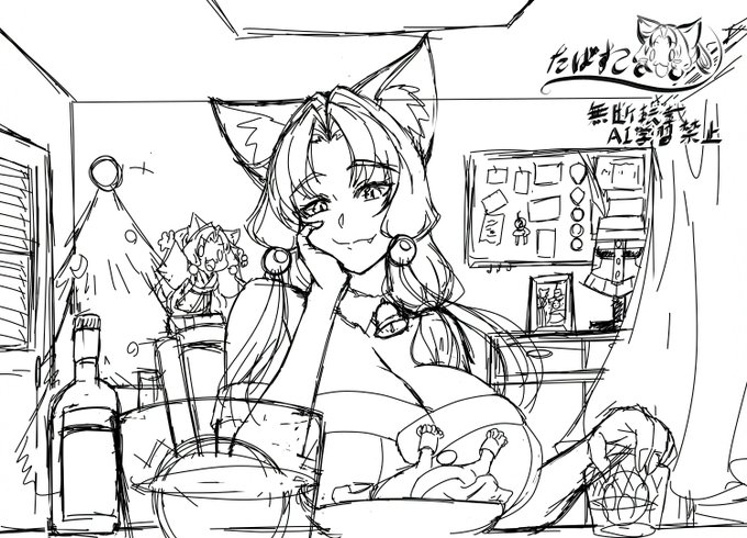 出来たラフを一晩寝かせます 