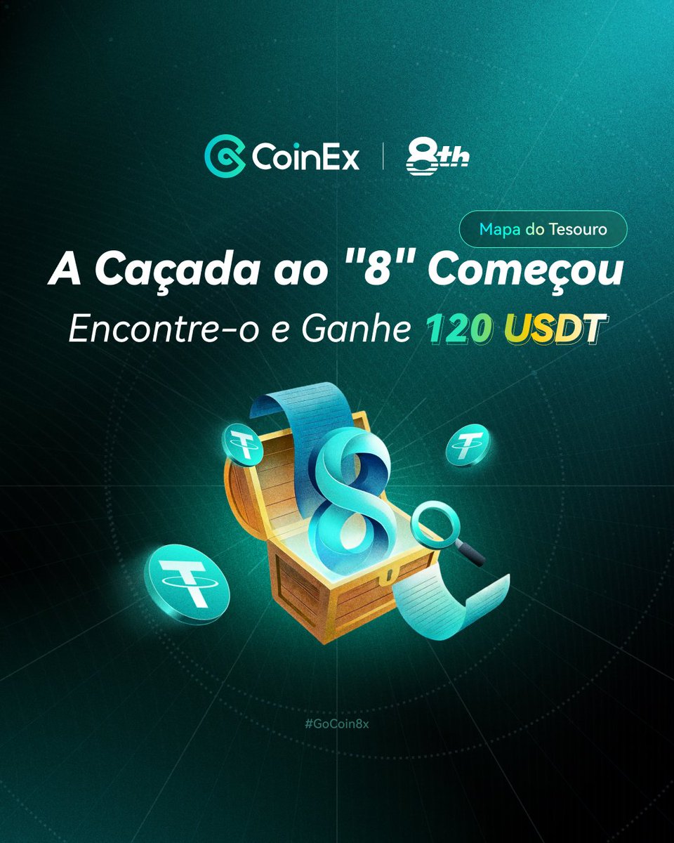 Missão do Dia 6: Encontre o “8”! 🕵️‍♂️

Para participar:
𝄪 Siga <a href="/CoinexPortugues/">CoinEx Português</a> 
𝄪 Curta + RT
𝄪 Encontre o “8” na CoinEx (app ou site), tire um print e compartilhe aqui.

(120 USDT compartilhado para 8 sortudos!) 🎁