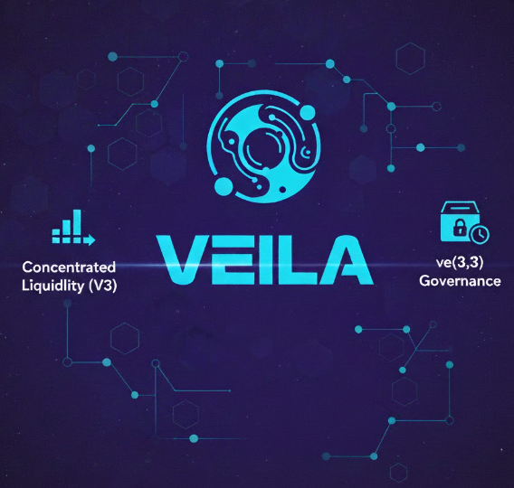 MajimeTanaka's tweet image. For weeks I've been researching 🕵️‍♂️ a promising new coin, and I want to introduce you to $VEILA, the new #DEX that combines concentrated liquidity and the v3 model. Capital efficiency, low fees 👀, and true governance for users.

Could it be the next major liquidity hub on Base?…