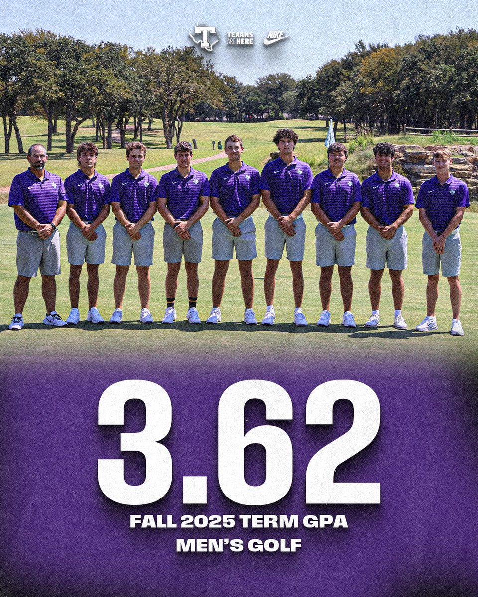 TarletonMGolf's tweet image. Great semester in the classroom for the guys! 😎

Recorded the highest team GPA on record and had six student-athletes with a 3.5 or better!