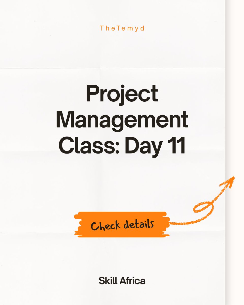 debunmiT's tweet image. Day 11 PM class with @pm_series @omoalhajaabiola @skill_afrika_
Scheduling is translating your task into time, setting a timeline for a project with the use of gantt charts or sprints.
#projectmanagement #ganttchart
𝕣𝕖𝕒𝕕 𝕞𝕠𝕣𝕖:vt.tiktok.com/ZSPp99e1E/