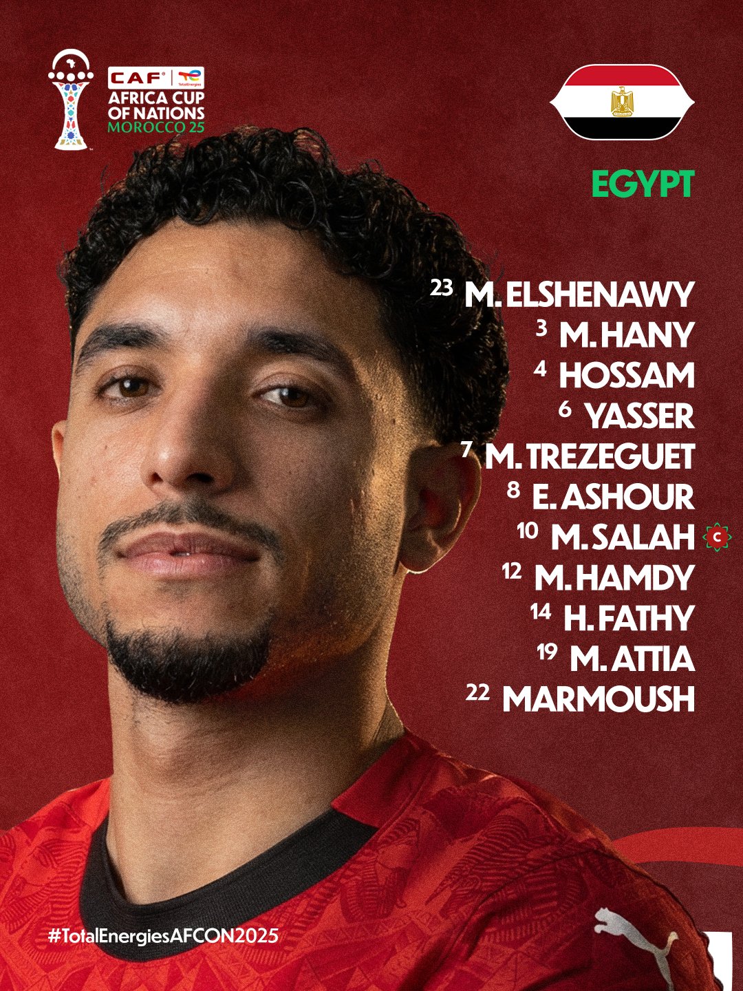 تشكيلة المنتخبي #مصر 