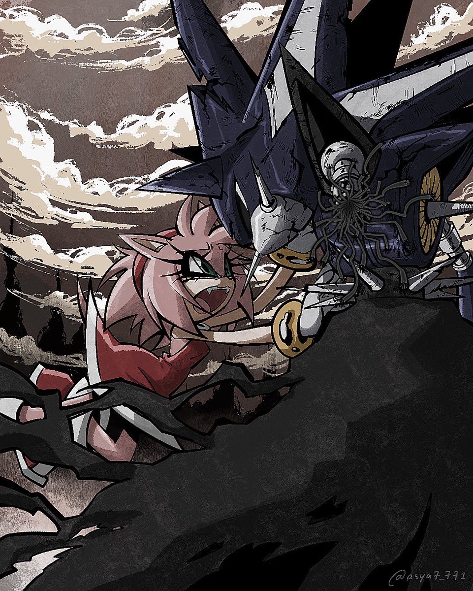 Angsty/dramatic metamy 
1/2
#metamy #amyrose #metalsonic