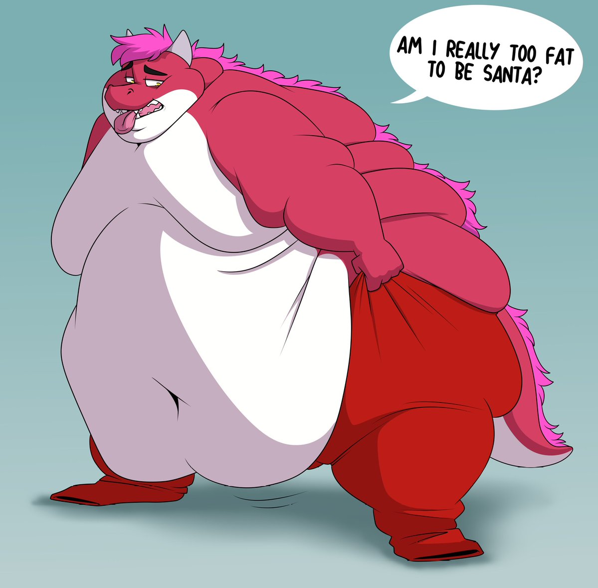 lionheartjw's tweet image. Well Ive always been told I'd look good in a santa outfit. Too bad all the store has is too small for me.