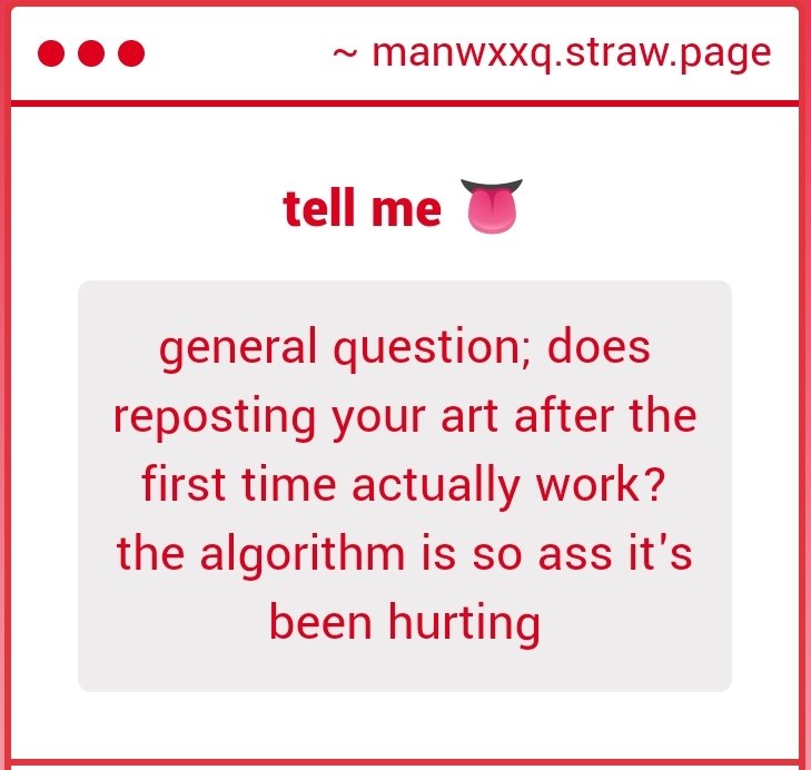 I mean, i repost my own art a day later after I post it,,, just so that more of my followers would notice it if they haven't seen it on their feed before
 (works for me at least!!)