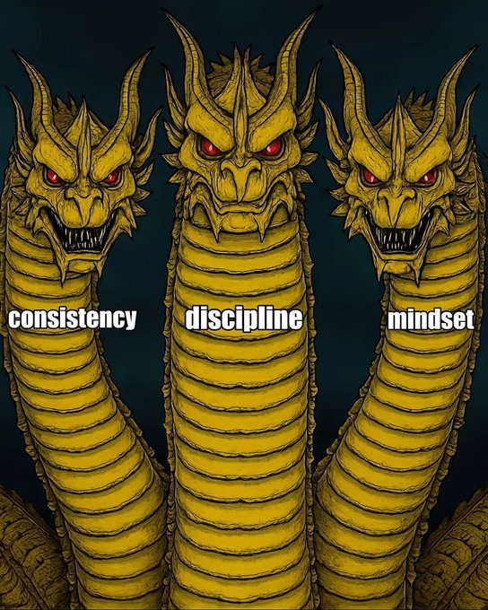 The 3 deadliest combo for a successful life.