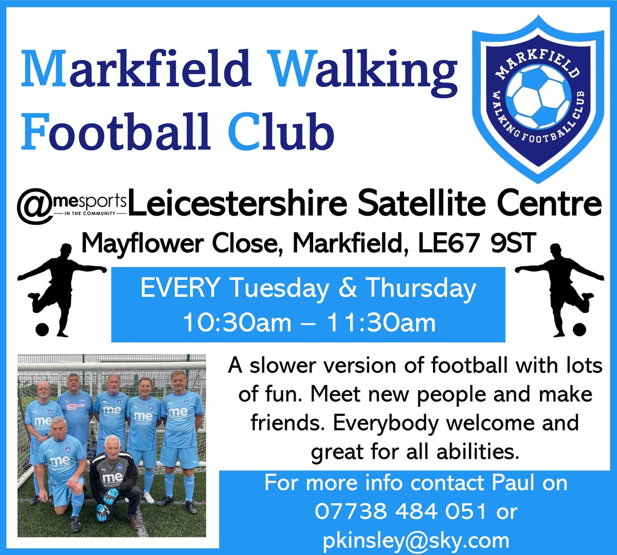 🚶‍⚽️Walking Football at Markfield!!⚽️🚶‍

Join Markfield Walking Football Club every Tuesday &amp; Thursday at our Leicestershire Satellite Centre!😆

#walkingfootball #football #fitness #fun #social #MESportsCIC