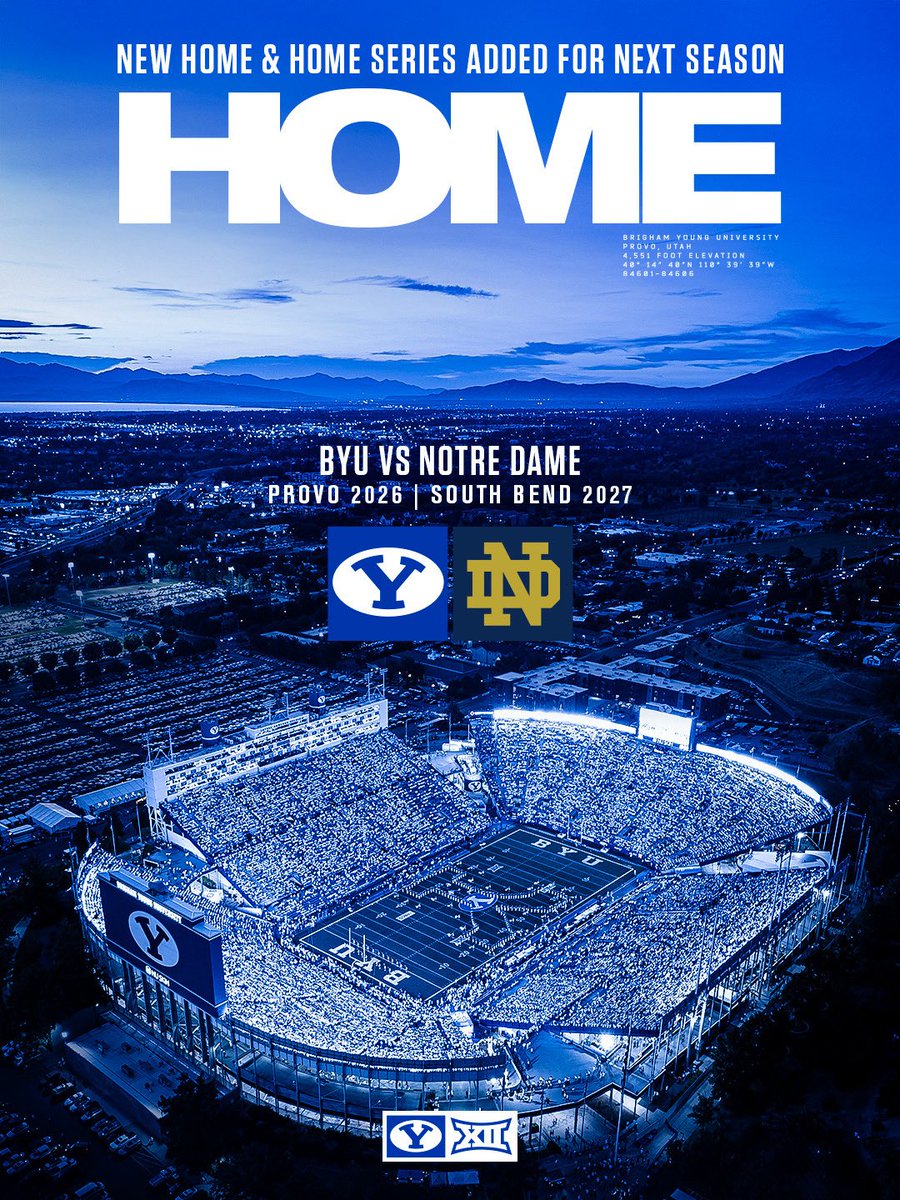 NEW HOME &amp; HOME SERIES ADDED

2026 - Provo
2027 - South Bend https://t.co/YDDLaENWzW