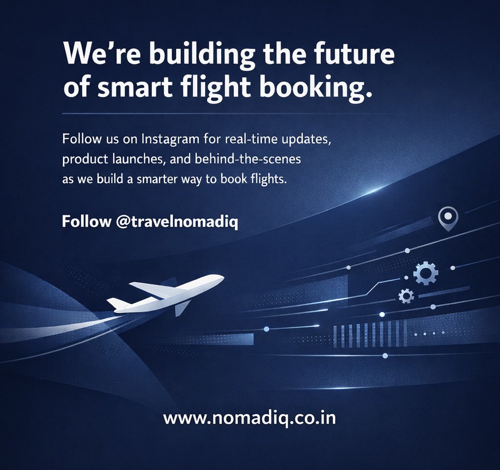 nomadiqHQ's tweet photo. Smarter flight booking, built in public.
Follow @travelnomadiq as we shape the future of how flights are booked ✈️

https://t.co/zYiCy2i84V https://t.co/7Znt5MrspR
