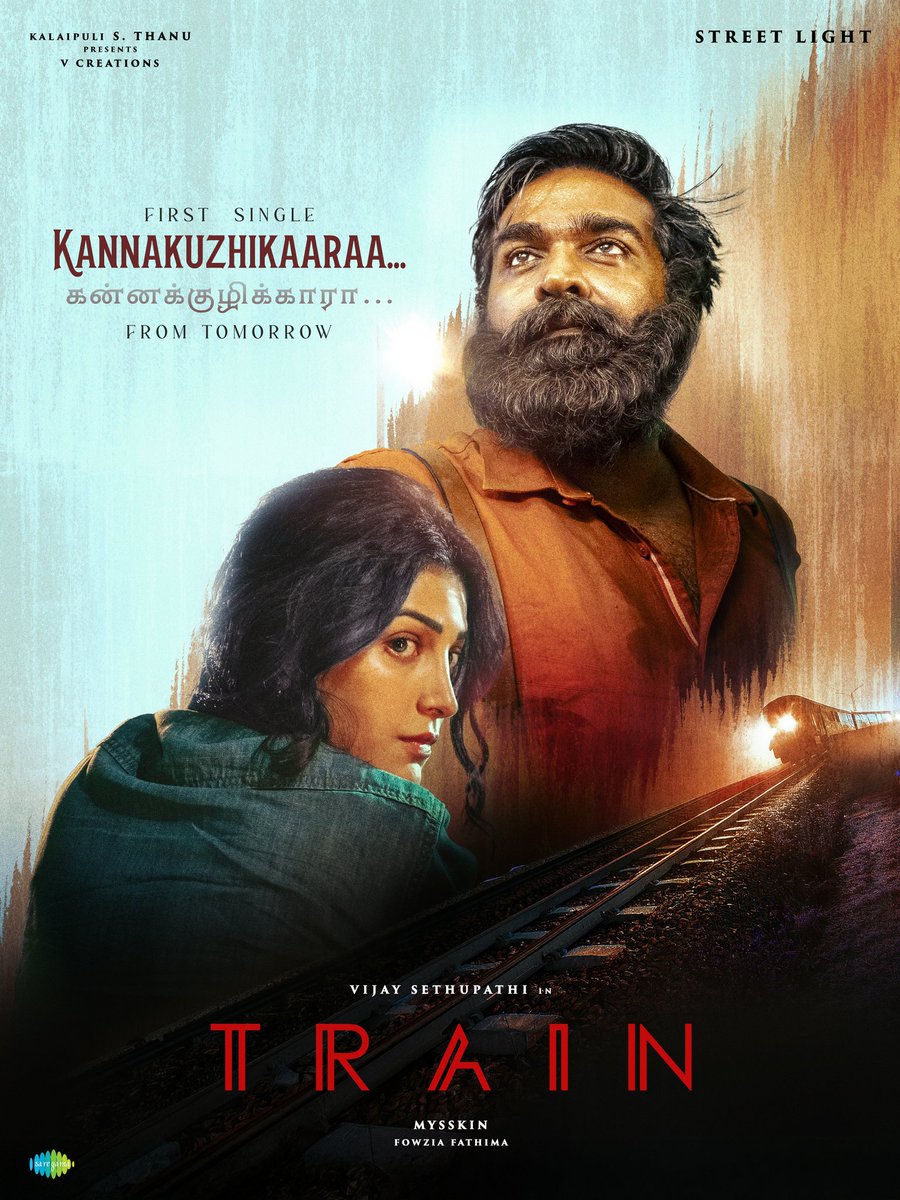 VijaySethuOffl's tweet photo. The mesmerizing melody #KannaKuzhikaaraa from #Train arrives tomorrow!

@theVcreations @DirectorMysskin @shrutihaasan #Nasser @saregamasouth  #TrainMovie https://t.co/jmP3G2boxU