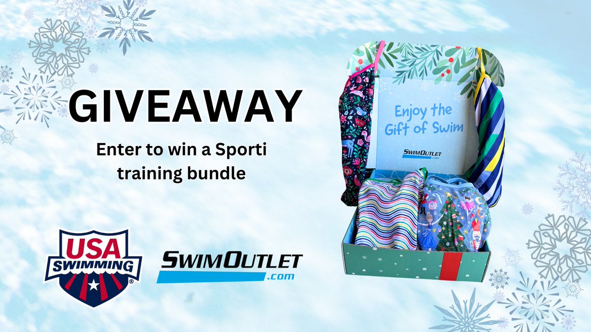 USASwimming's tweet image. The perfect present for swimmers this holiday season! 🎁

RT for a chance to win this @SWIMOUTLET holiday box.

2025 #HolidayGiveaway rules » bit.ly/4p3DVPL