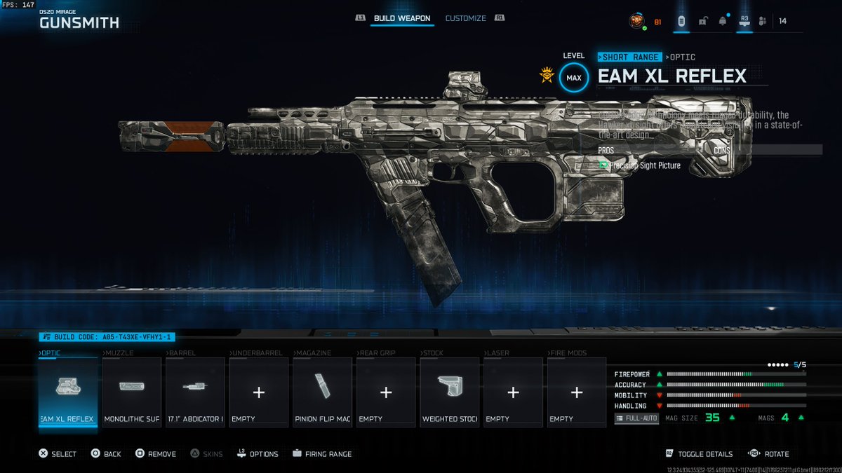 SORELEMENT2's tweet image. The ONLY DS20 MIRAGE YOU NEED to have for WARZONE 👍🏽 #warzone #metaloadouts