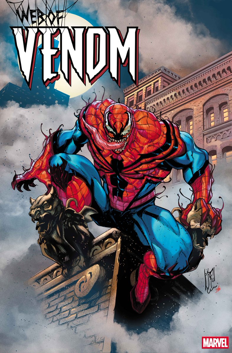 The new red and blue symbiote suit makes a surprising return in