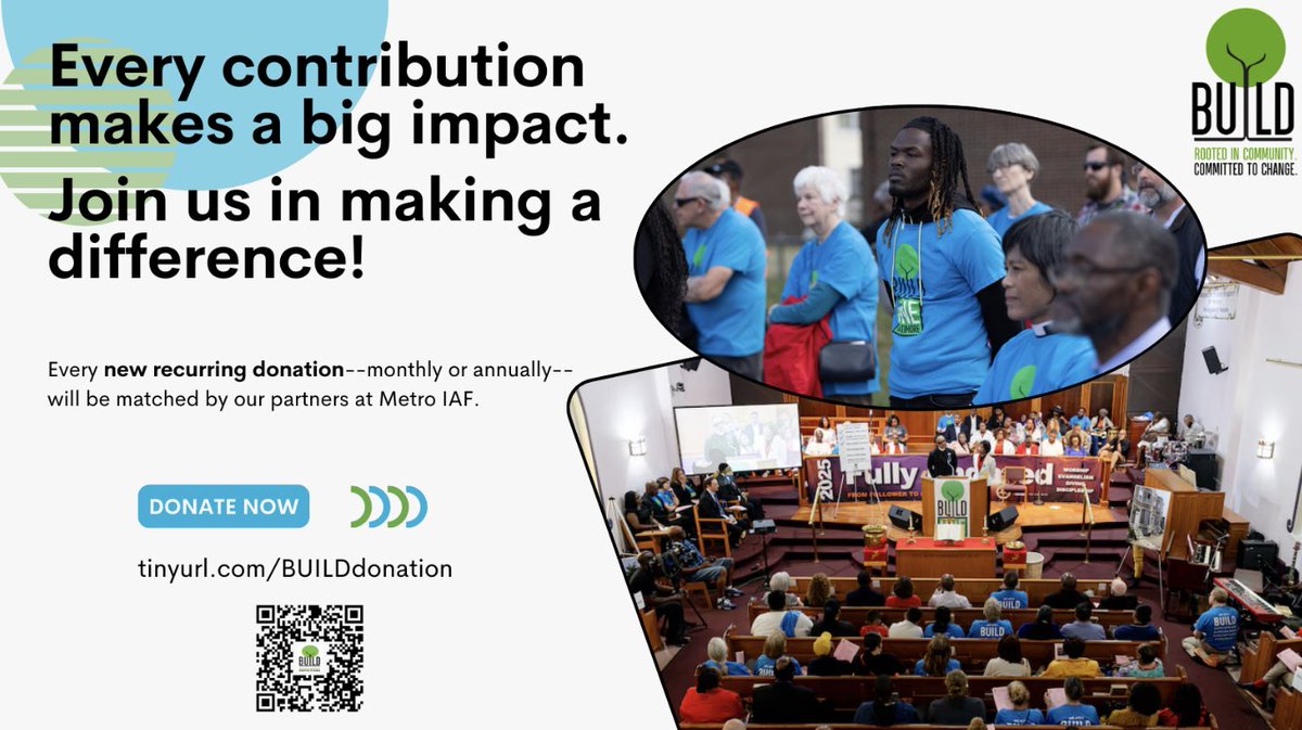 Thank you all for your work in 2025! Help us start 2026 off strong. Please consider a gift as we end the year. tinyurl.com/BUILDdonation