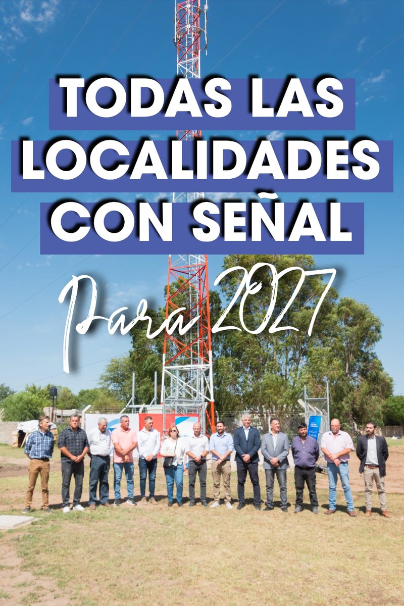 📶De la mano de Empatel todas las localidades de la Pampa tendrán cobertura móvil en 2027.

✒️Firmamos convenios con Sarah, Colonia Santa Teresa, Monte Nievas, Mauricio Mayer, Falucho y Unanue.
👇
<a href="/ZiliottoSergio/">Sergio Ziliotto</a> 
<a href="/acurciarello/">Antonio Curciarello</a> 
<a href="/azulueta17/">Andrés Zulueta</a>