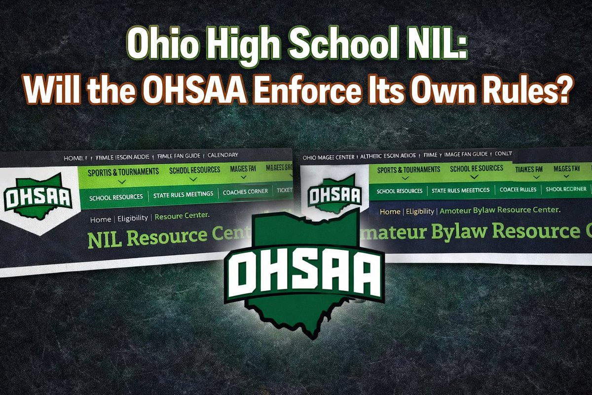 This is a defining moment for #OHSAA.  

NIL rules are approved.  

Now comes the real test: enforcement.  

Early, visible NIL activity raises an important question...

Will Ohio lead with clarity and consistency, or repeat the mistakes made at the college level?

⬇️/🧵
