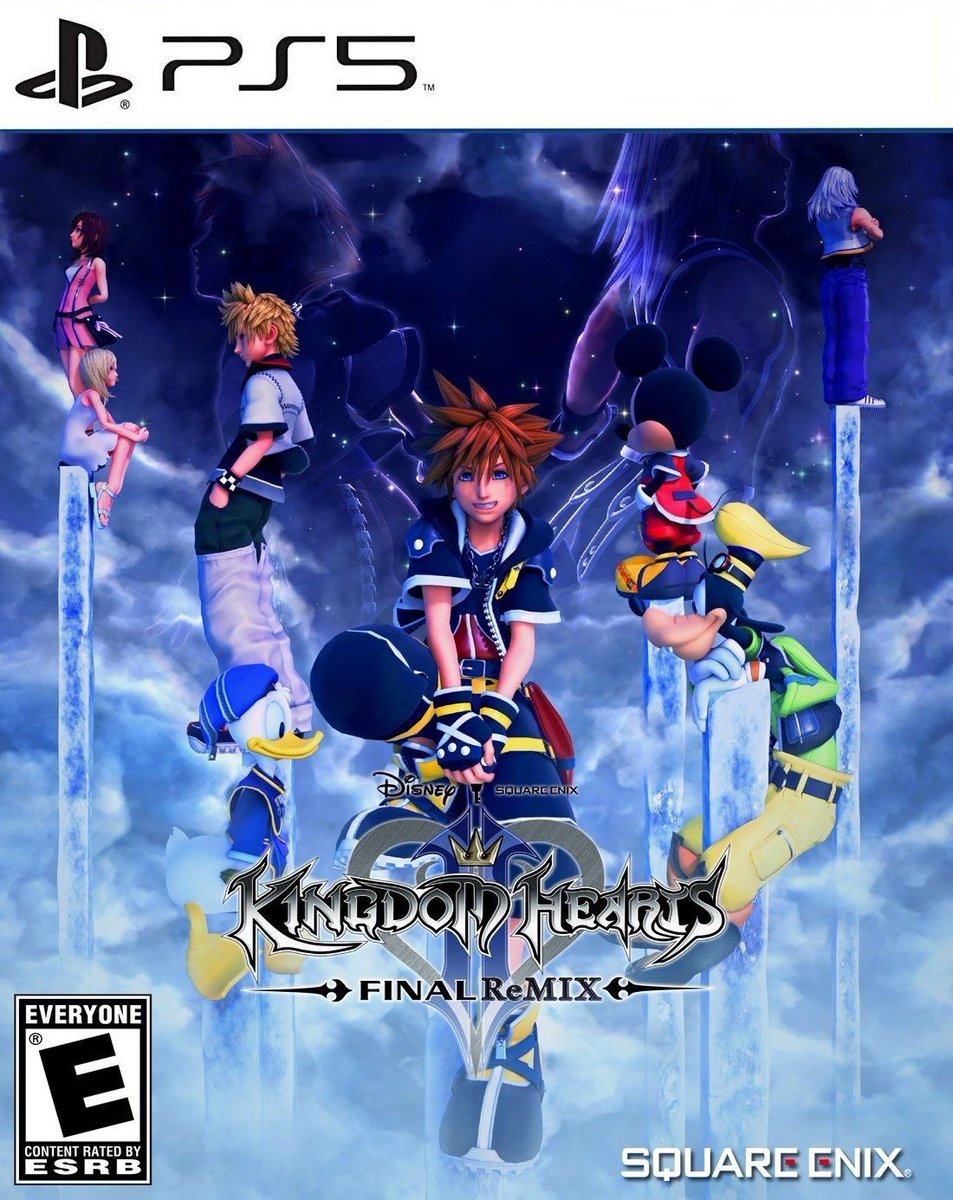 Game: Kingdom Hearts II: Final ReMix Console: PlayStation 5 Created by:  SE-2016 Uploaded on: March 17th, 2022, image size:953x1200