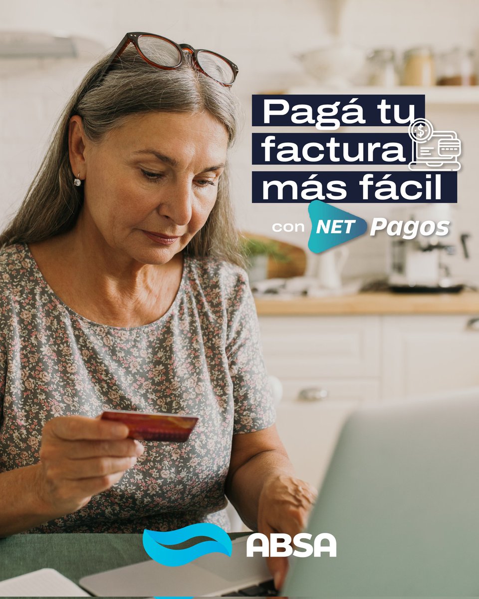 📌 ¿Sabías qué ahora podés abonar tu factura del servicio de agua y cloacas a través de NET Pagos?

✔️ Ingresá a nuestra web aguasbonaerenses.com.ar y hacé clic en "Pagá Online" 👆

¡Rápido, simple y sin vueltas ! 😉

<a href="/ABSAOficial/">ABSA</a>
<a href="/ProvinciaNET/">Provincia NET</a>
#Simple #Rapido #Seguro #netpagos