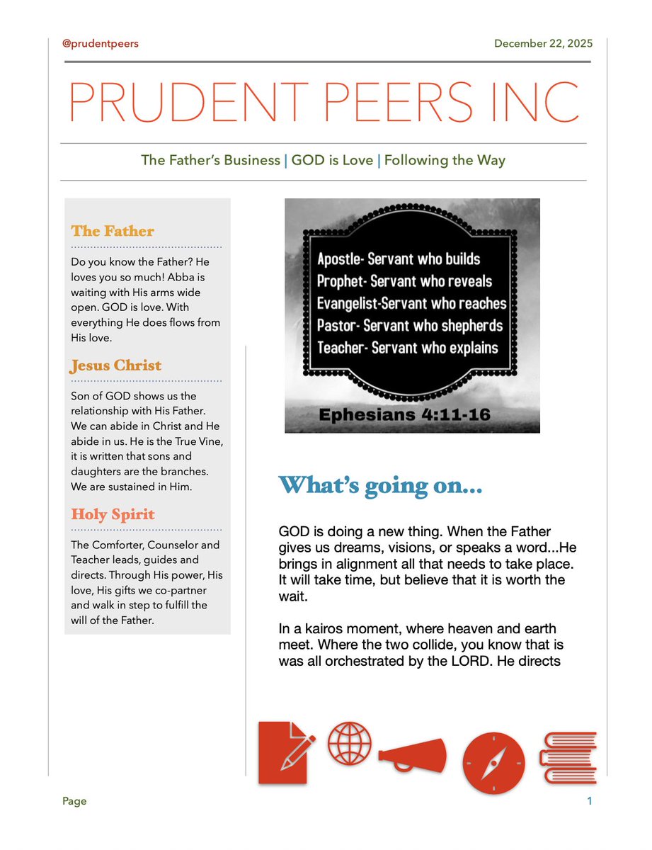 PrudentPeers's tweet photo. Our monthly Newsletter is out!!! 
Thank you for all your support!  

#DEC2025 #prudentpeersinc #followChrist https://t.co/dGOq1UyLZN