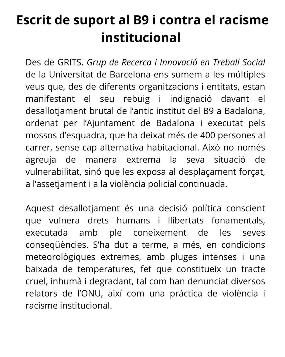 Grup de Recerca i Innovació en Treball Social (UB) tweet media