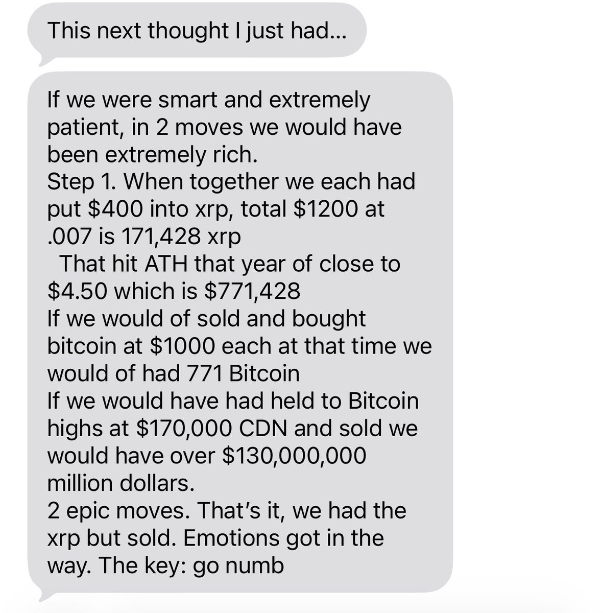 I missed out on making $130 MILLION from $XRP by NOT making these 2 moves  in crypto back in 2017… (This text is from my Dad lol)