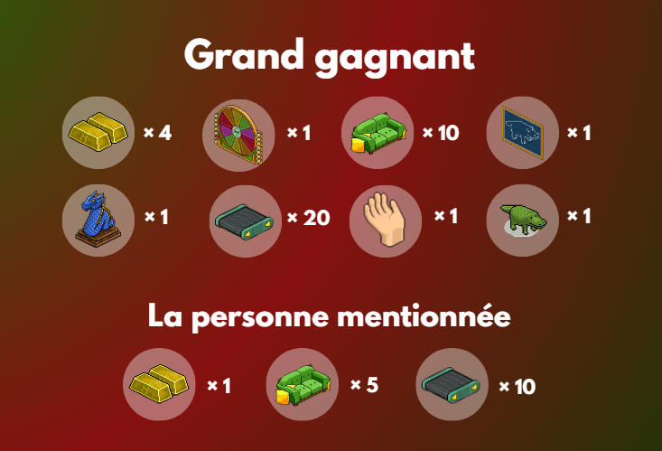 ✨ GIVEAWAY NOSTALGIE

Joueurs d'habbo.fr, anciens comme nouveaux, je vous propose un concours pour tenter de remporter de vieux meubles (mobis) sur le jeu !

1⃣ RT + Follow <a href="/tete_de_cube/">tetedecube</a> 
2⃣ Mentionne un ami

Tirage au sort aux 50 followers atteints (+ ou -).