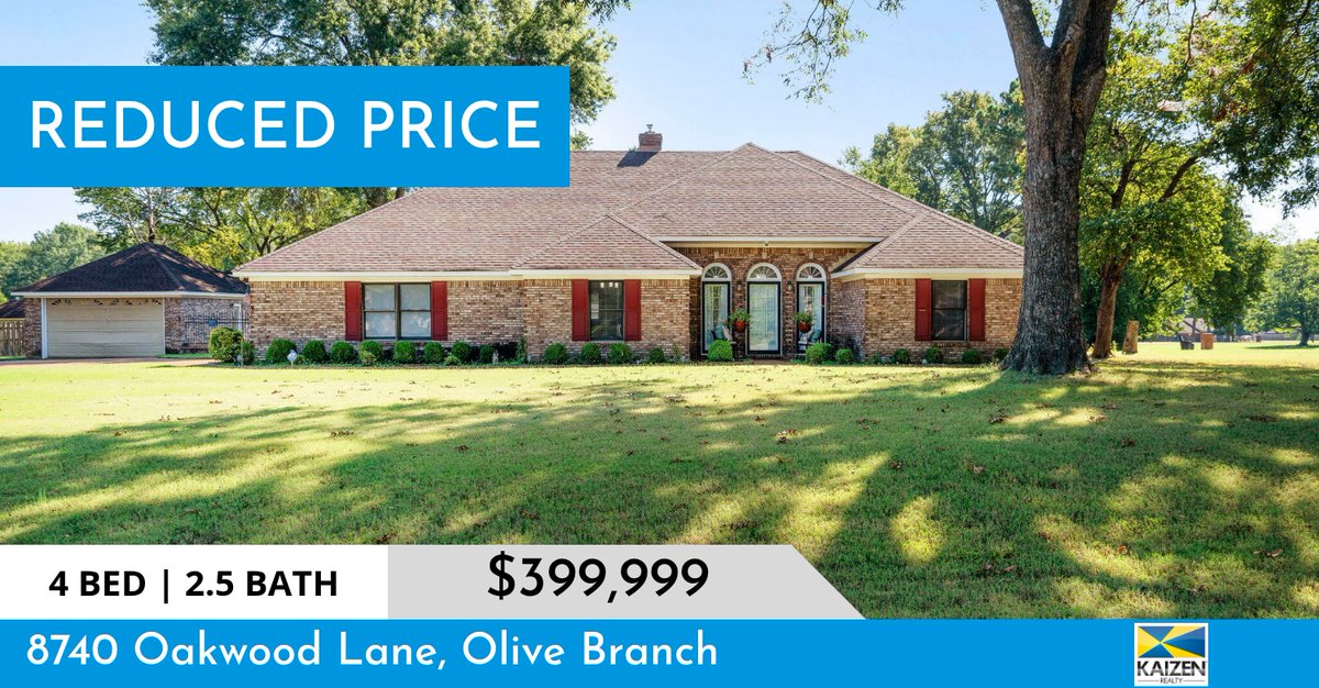 pwalker900's tweet image. 📍 Reduced Price 📍 This recently reduced home at 8740 Oakwood Lane in Olive Branch won't last long, so, don't wait to set up a showing! Reach out here or at (901) 499-2326 for more information!

Petra Walker Jones
Homes With Petra... petra.kaizen-realty.com/showcase/8740-…