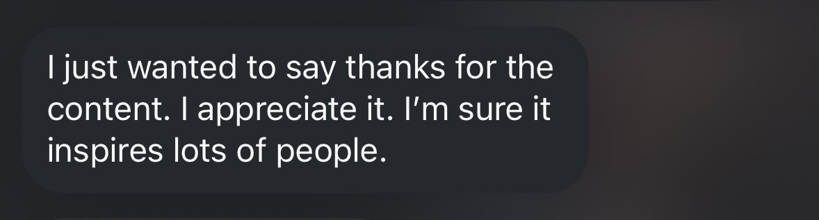 Not from a brand deal, but about my fitness videos, from the gym I go to. This is why I love sharing, even if I don’t have a ton of followers.