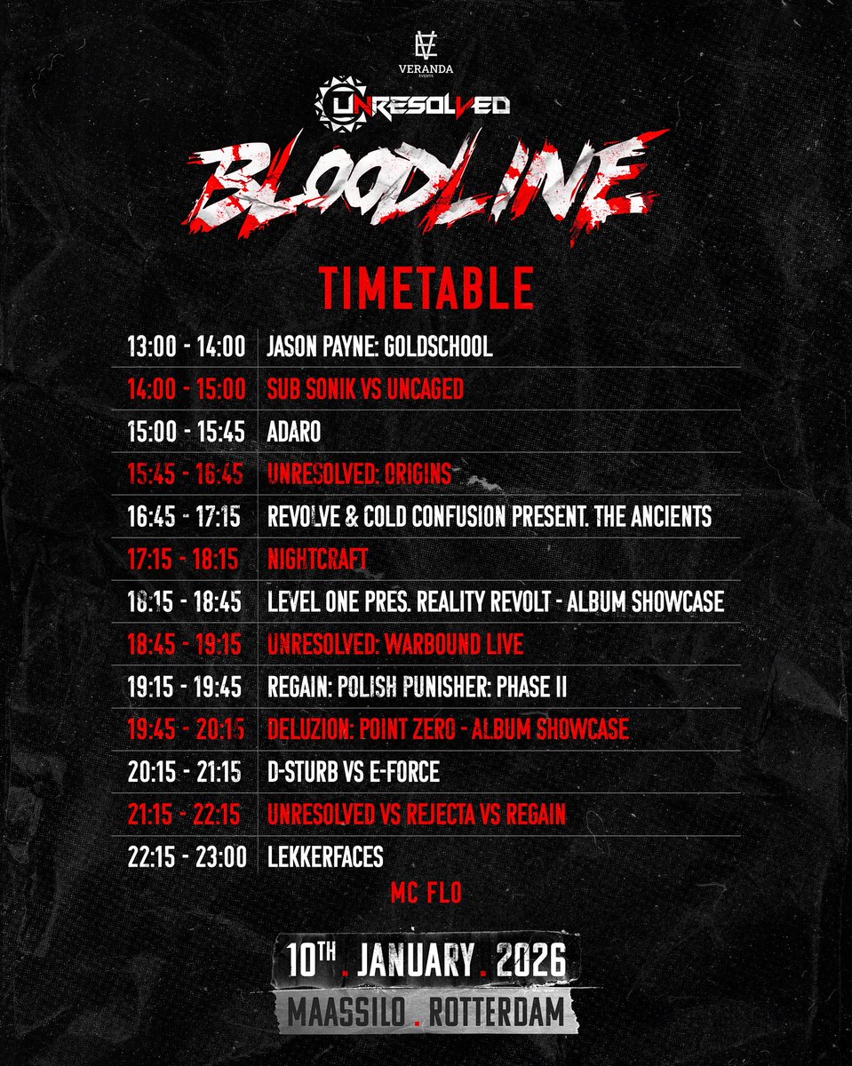 Unresolvedmedia's tweet photo. 𝐅𝐈𝐍𝐀𝐋 𝟒𝟎 𝐓𝐈𝐂𝐊𝐄𝐓𝐒🥵❤️‍🔥‼️

The timetable for 𝐁𝐋𝐎𝐎𝐃𝐋𝐈𝐍𝐄 is here! 🩸🔥

UNIQUE B2B.,LIVE ACTS, ALBUM SHOWCASES, WE GOT IT ALL❤️‍🔥  link in bio x

WHO’S EXCITED???🥵👇🏻👇🏻👇🏻

tickets -> https://t.co/OMC0LQtbG2 https://t.co/ytM0WcUaVP