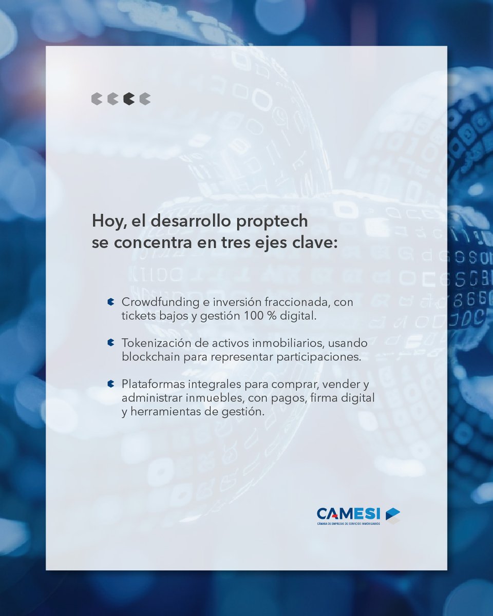 CAMESI_OFICIAL's tweet image. 🚀 El futuro del #proptech ya está en marcha

En Argentina, unas 40 empresas integran #fintech y real estate dentro de un ecosistema de casi 1.000 compañías, impulsando soluciones digitales para el sector inmobiliario.

Leé la nota completa acá: camesi.com.ar/sin-categoria/…