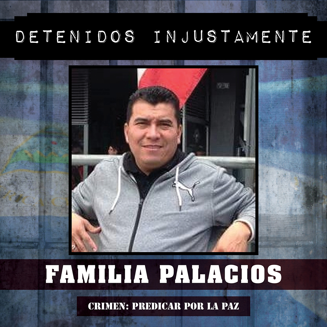 El 17 de julio, las autoridades nicaragüenses detuvieron al pastor cristiano Rudy Palacios y a cuatro miembros de su familia y los acusaron de alta traición por las críticas de Palacios a la brutal represión y violaciones de derechos humanos de la dictadura. El pastor Rudy y uno