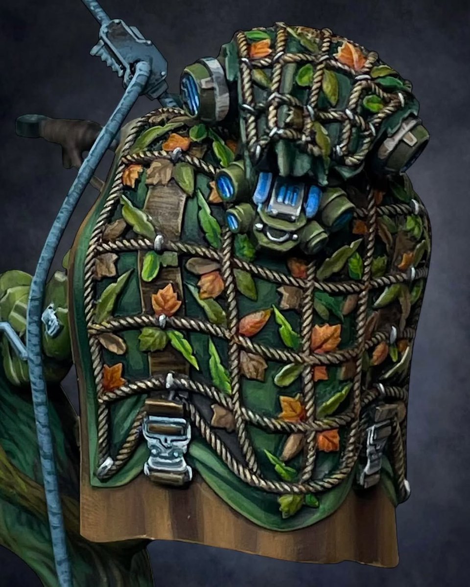 Warzone_Studio's tweet photo. I doubt that the tree can support such weight and provide a reliable base for the shot, but the painting work by @dr.brusher
is very good.
Model by @cyberbrush_3d

#WarzoneStudio #spacemarines #raptors40k #paintingminiature #warhammercommunity #warhammer40k https://t.co/FN2ummpNd9