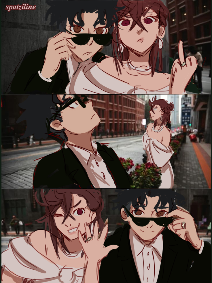 This wedding photoshoot reminded me of Momo and Okarun #Dandadan #momokarun
