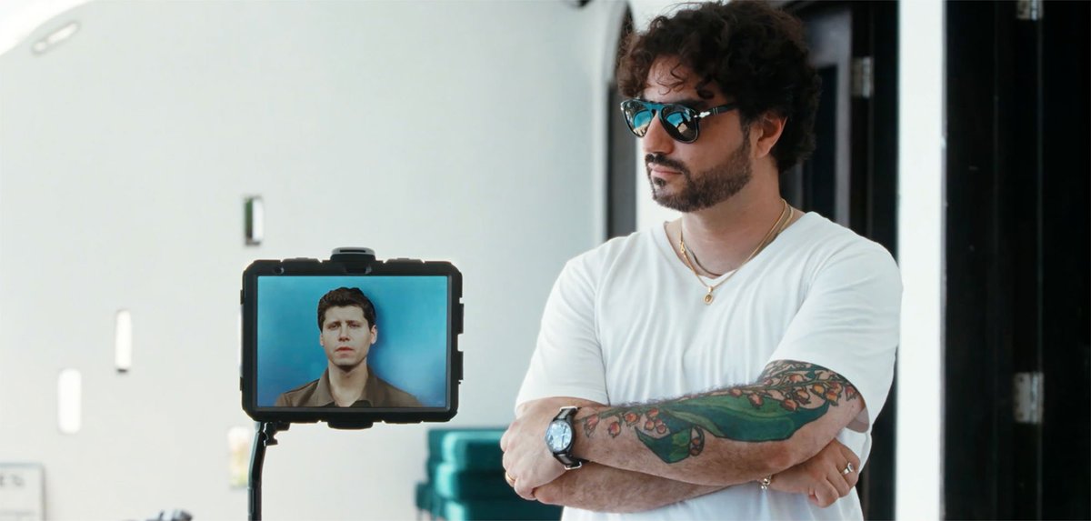 firstshowing's tweet photo. A.I. Meta Documentary Film 'Deepfaking Sam Altman' Official Trailer https://t.co/gTBFEQLUfB

#docs #AI #tech #DeepfakingSamAltman #SamBot @abramorama https://t.co/f390HogAwV