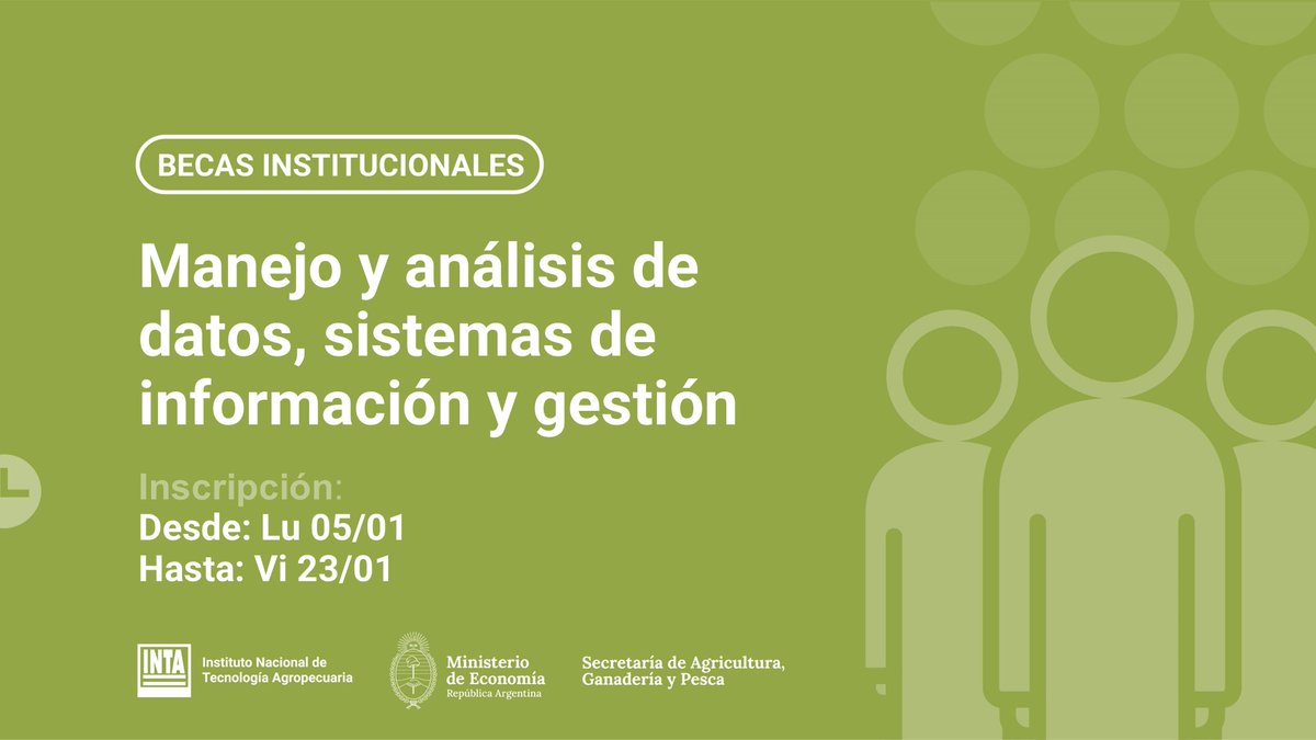 IntaSur's tweet image. 📢 ¿Te gustaría trabajar con nosotros?
Concurso para profesionales 🎓 
Bases de datos, imágenes, sistemas de información y gestión / programación / aplicaciones para sistemas agrobioindustriales 📲

Toda la info ➡️ bit.ly/3MH2kgB